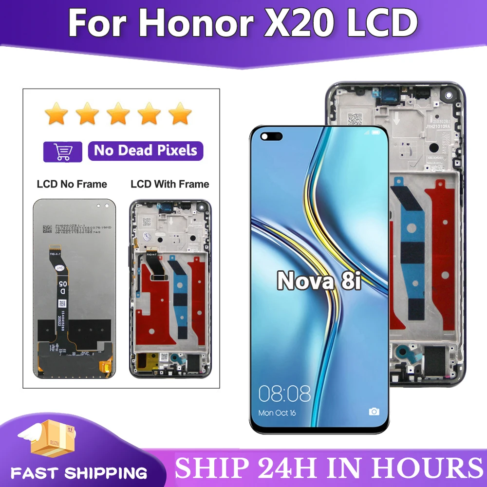 Протестировано для Huawei Nova 8i ЖК-дисплей NEN-L22 сменный преобразователь сенсорного
