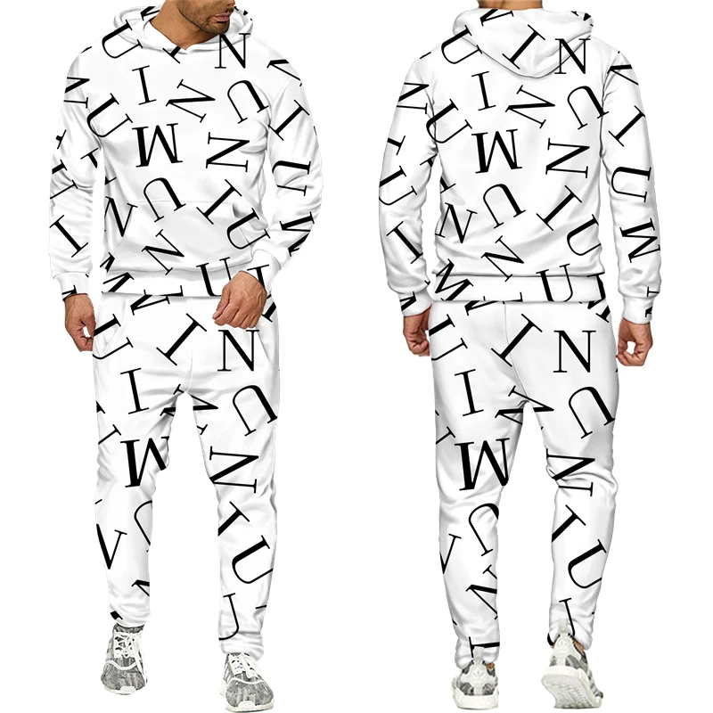 Спортивный костюм для мужчин и женщин толстовка с забавным буквенным принтом