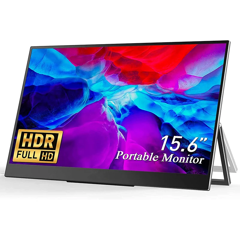

Портативный сенсорный монитор, 15,6 дюйма, 4K USB C HDMI, второй внешний монитор для ноутбука, настольного компьютера, MacBook, телефонов, планшетов, PS5/4...
