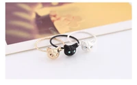 korean version of exquisite cute realistic kitten diamond animal ring ring