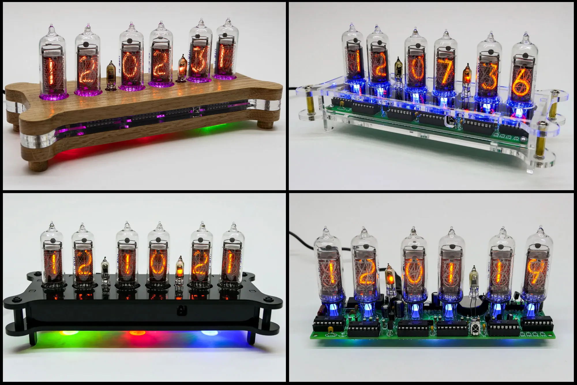 Rgb nixie clock. Nixie tube ламповые часы. часы на ин-14. ламповые часы настольные для геймеров.