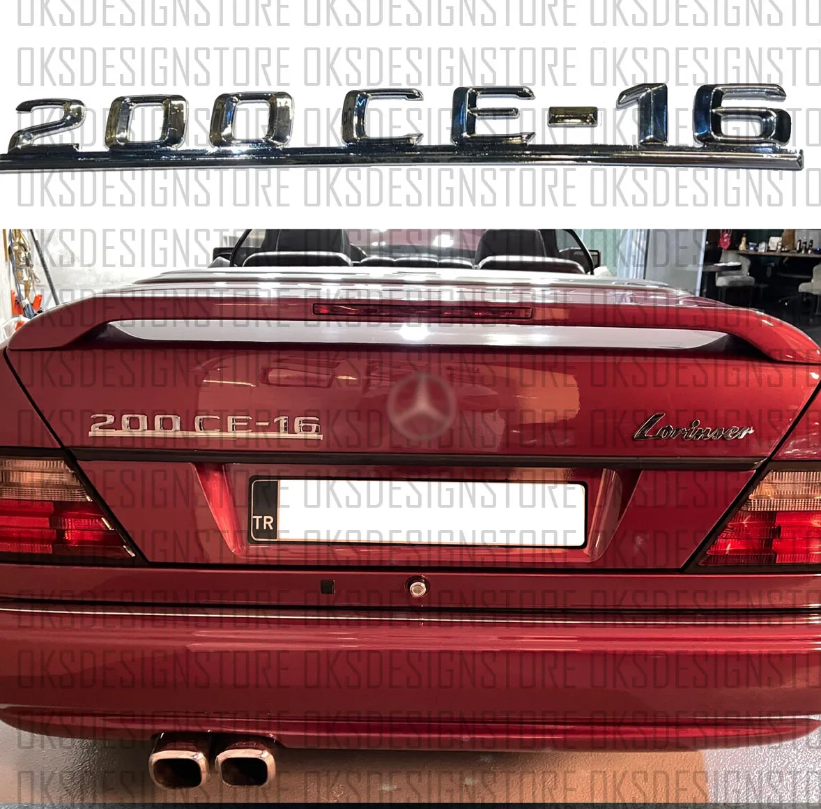 

For Mercedes W124 A124 C124 200ce 16 Rear Trunk Badge Logo Emblem Coupe Cabrio Cabriolet