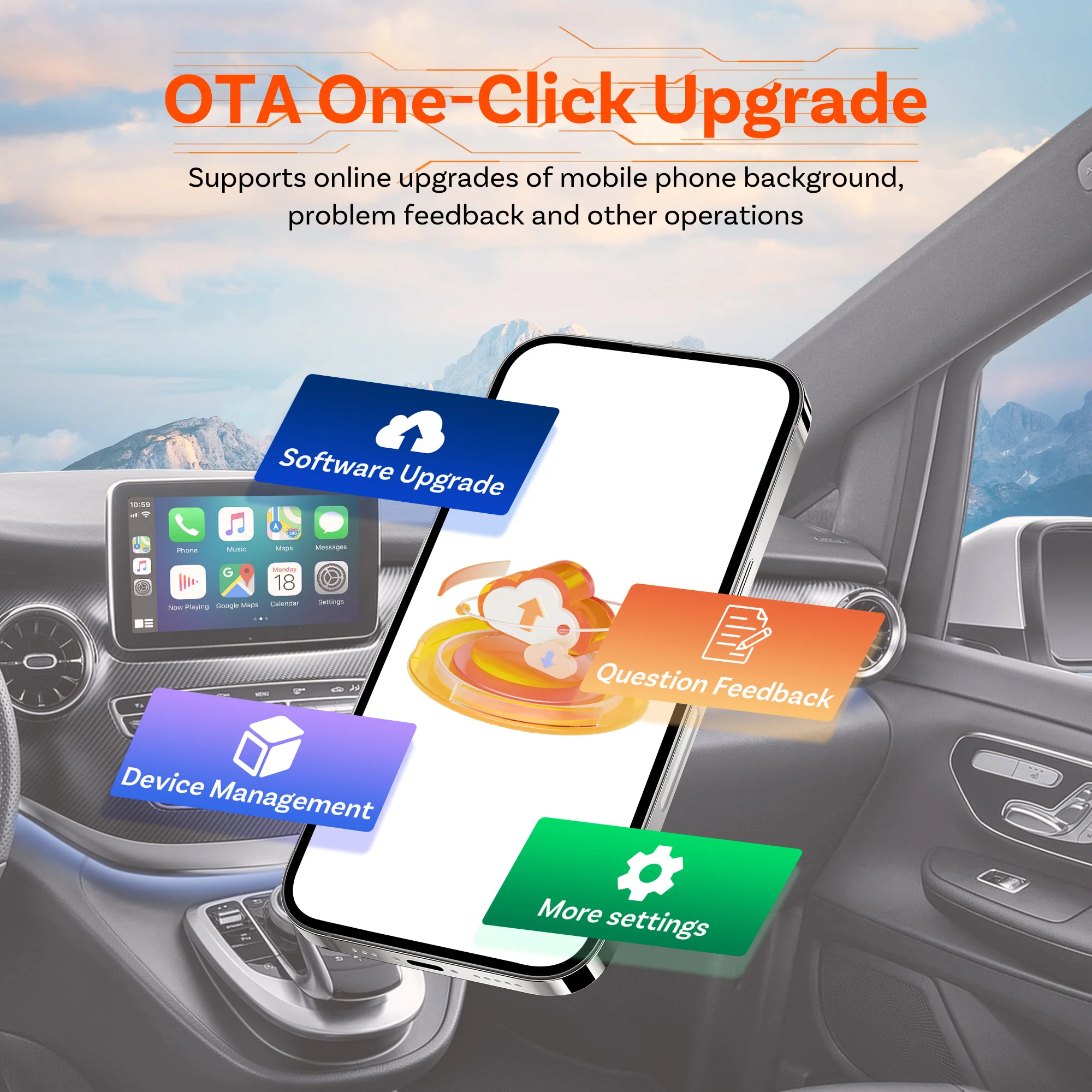 Фото Мини-адаптер GetPairr USB-ключ, проводной к беспроводному CarPlay Android Auto 2 в 1, автомобильные аксессуары для Chevrolet Ford Toyota VW Benz №5
