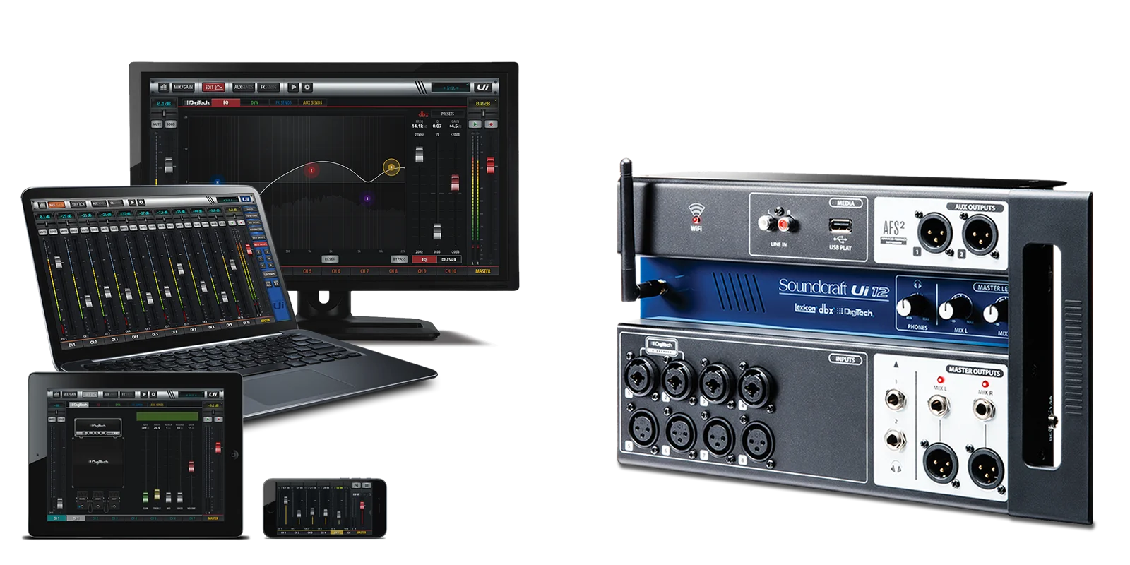 

BRAND NEW Soundcraft Ui12 12-Input Remote-Controlled Digital Mixer