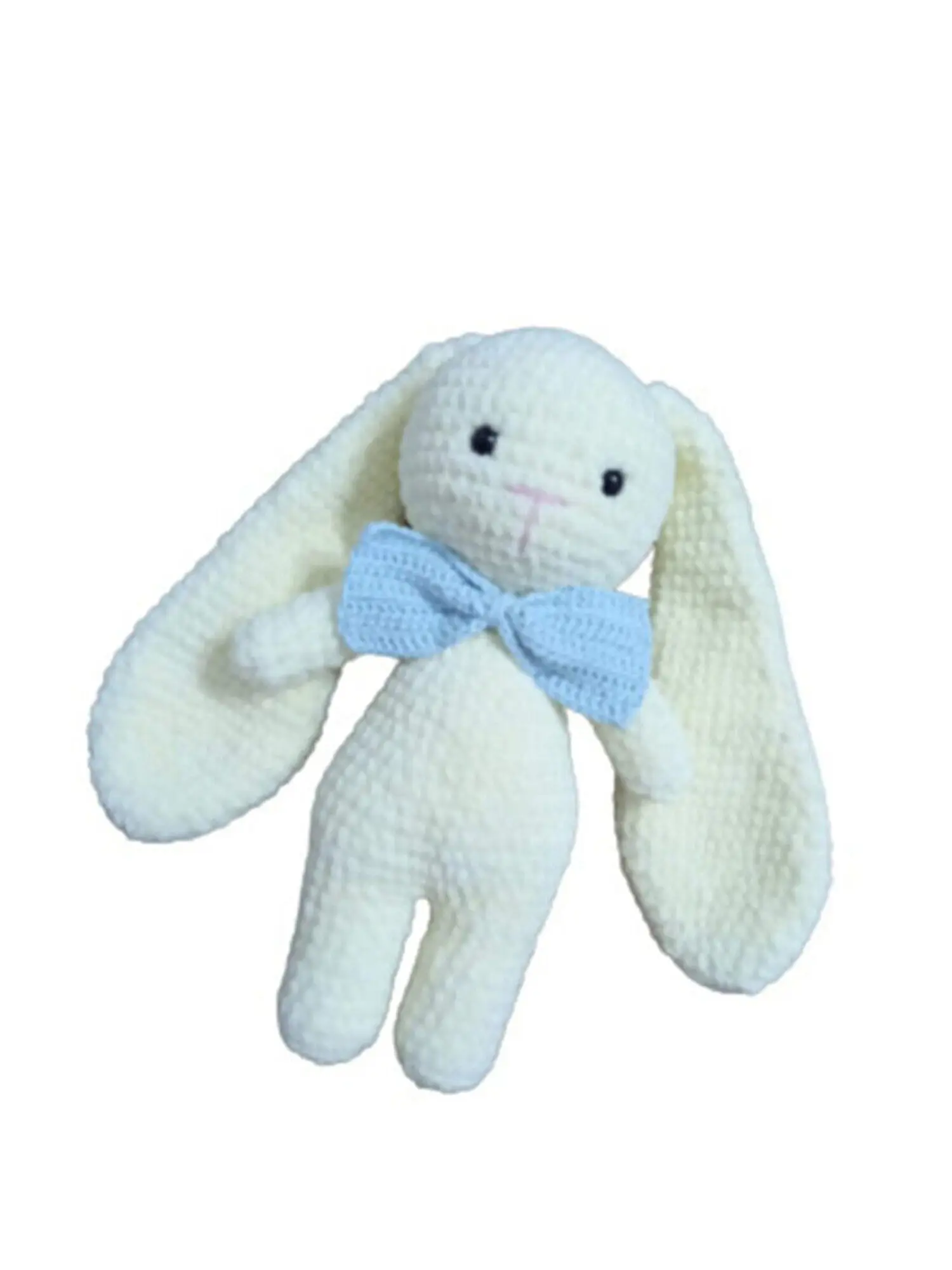 

Amigurumi Velvet Cloth Long Ear Rabbit Organic Knitted Toy Play Mate Washable Handmade Newborn Sleeping Mate Sweet Baby for Sale