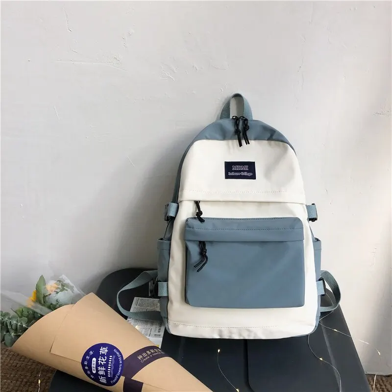 High School And College Students Backpack Colorful Schoolbag Men Shoulder Bag Female Korean Version Of a Hundred Casual Simple F