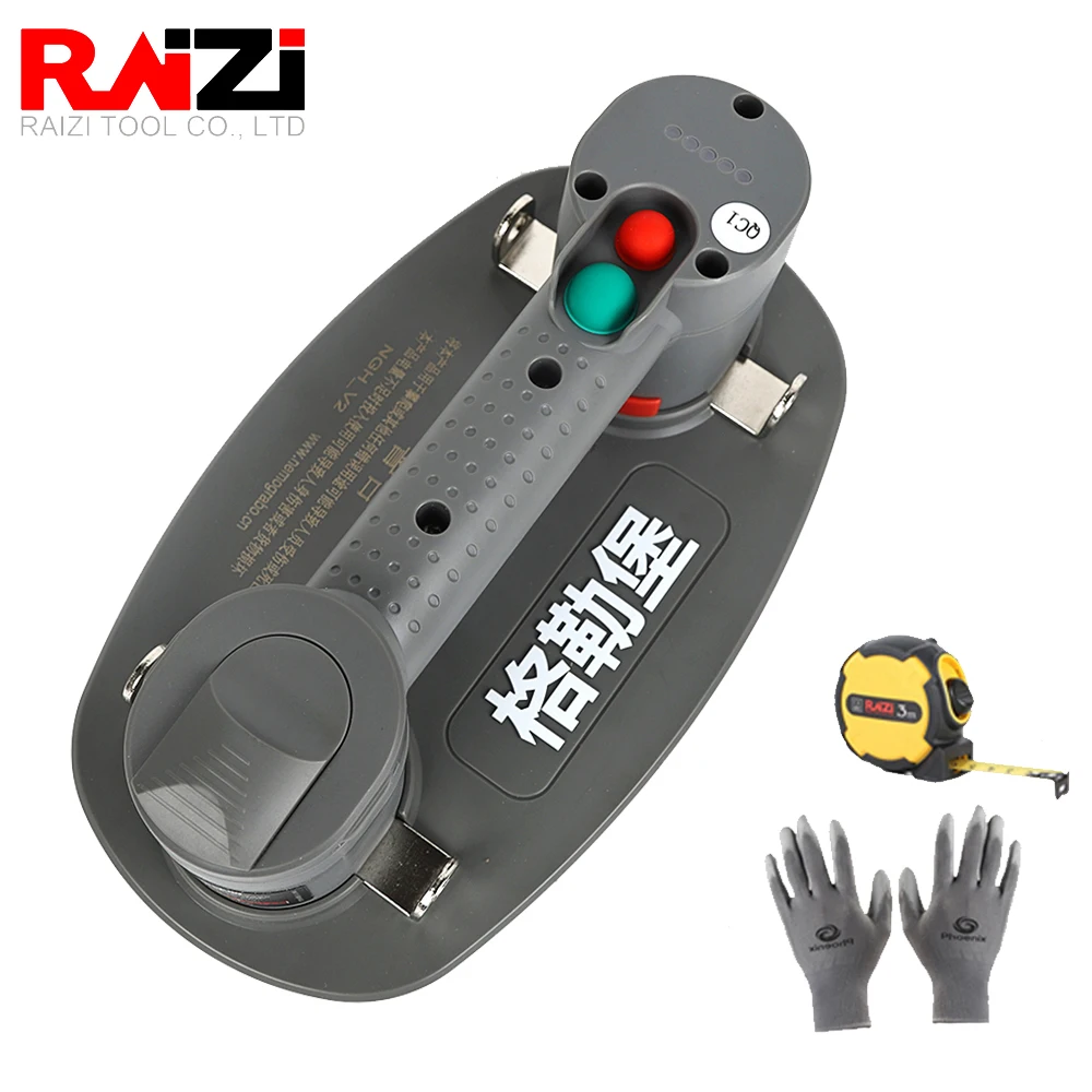 

Raizi 1 Pc GRABO H-V2 Electric Vacuum Suction Cup Lifter Without Battery For Wood Drywall Granite Glass Tile Heavy Lifting Tool
