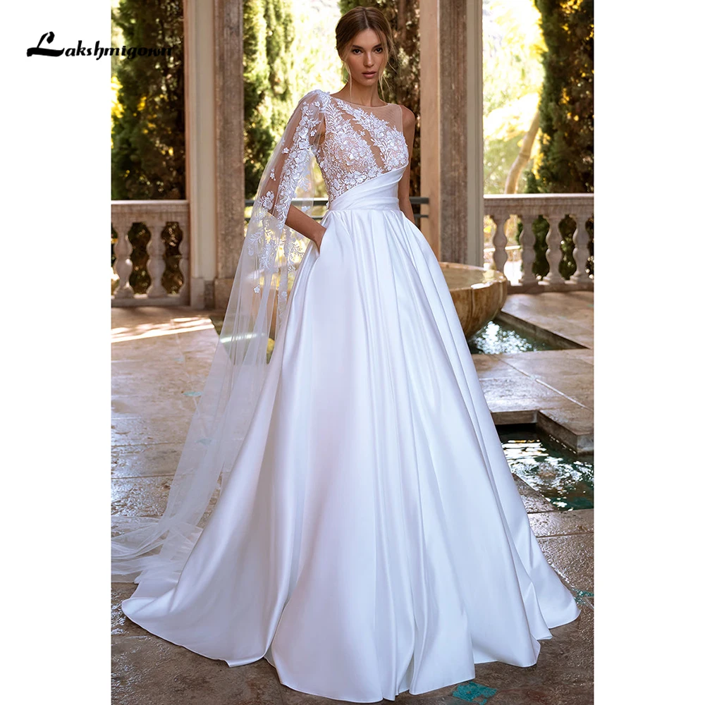 

Sexy Bohemia Wedding Dresses Vintage A-Line Lace Backless Bridal Gowns With Appliques Strap Ribbon Princess Bride Dress Vestidos