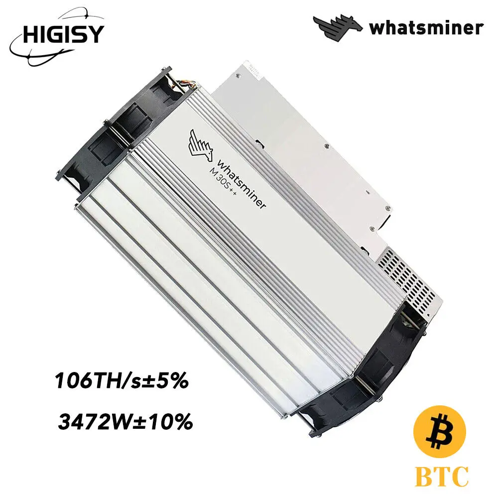 

Новинка, Майнер Whatsminer M30s + Майнер 100T BTC бит-Майнер 3400 Вт, встроенный источник питания