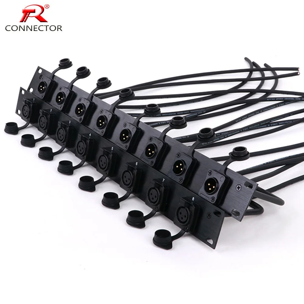 1 шт. индивидуальный шкаф 8-полосная стойка 1U позолоченная водонепроницаемая