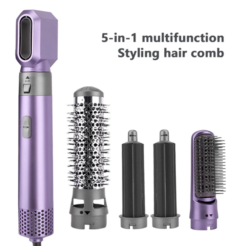 

5-in-1 Hot Air Comb Curling Straightener Automatic Curler Iron Dual-purpose Curling Device Large Curling Artifact