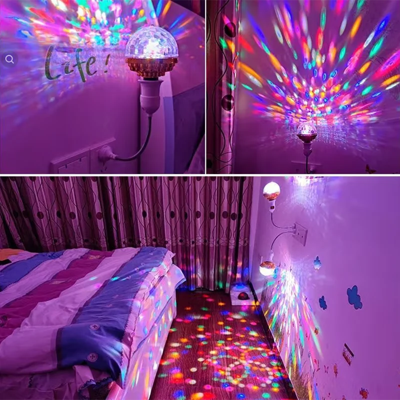 

Xiaomi E27 Rotating Magical Ball Lights RGB Projection Lamp Party DJ Disco Ball Light For Christmas Party KTV Bar Stage Wedding