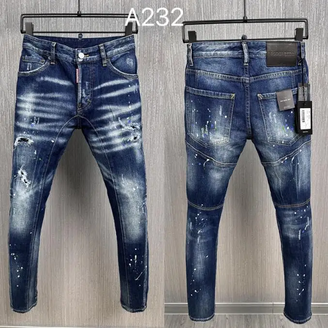 

Discount Men Denim Jean Trousers Man Slim Fit Wash Blue Jeans Fashion Pant Men Jeans Ripped sale
