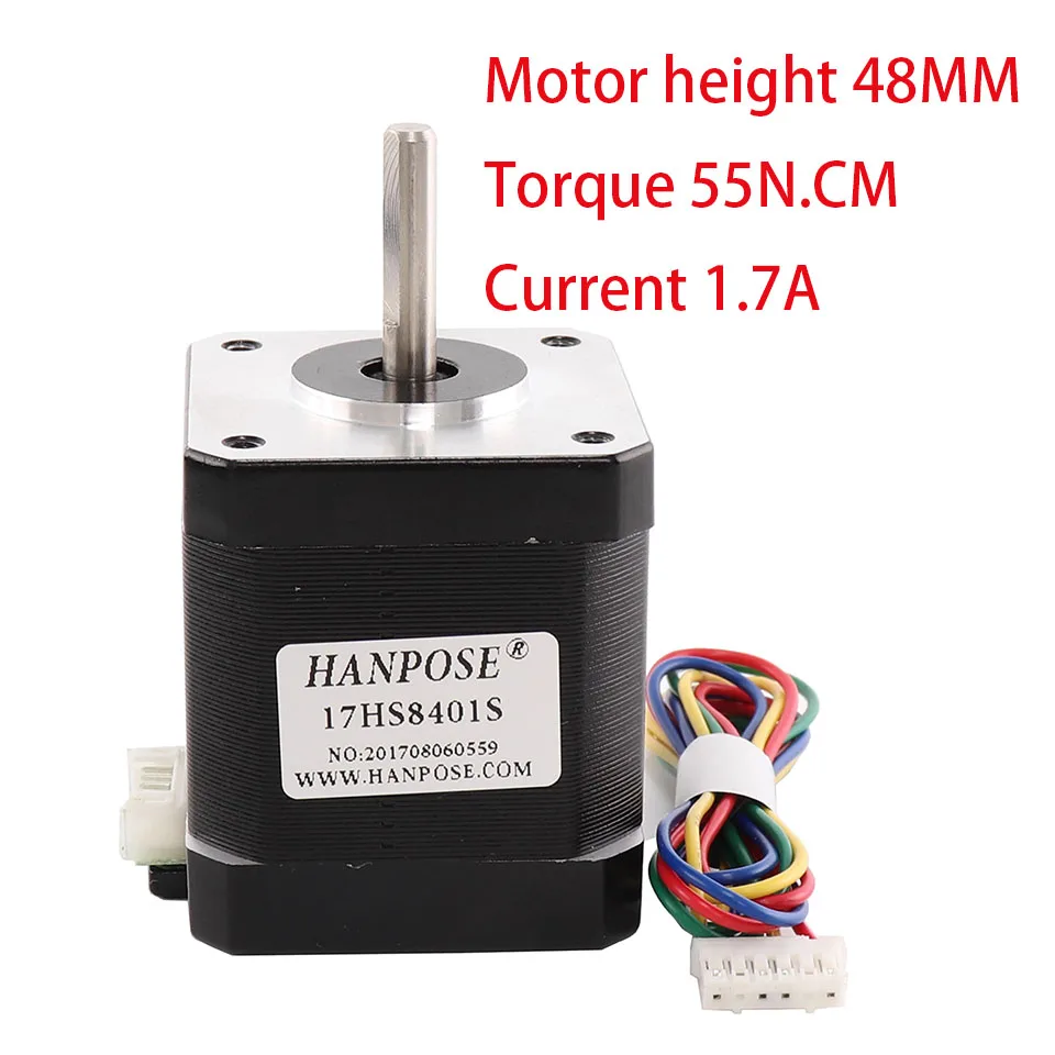 Новый 42 Шаговый двигатель Nema17 крутящий момент 55 нсм высота 48 мм гравировальная