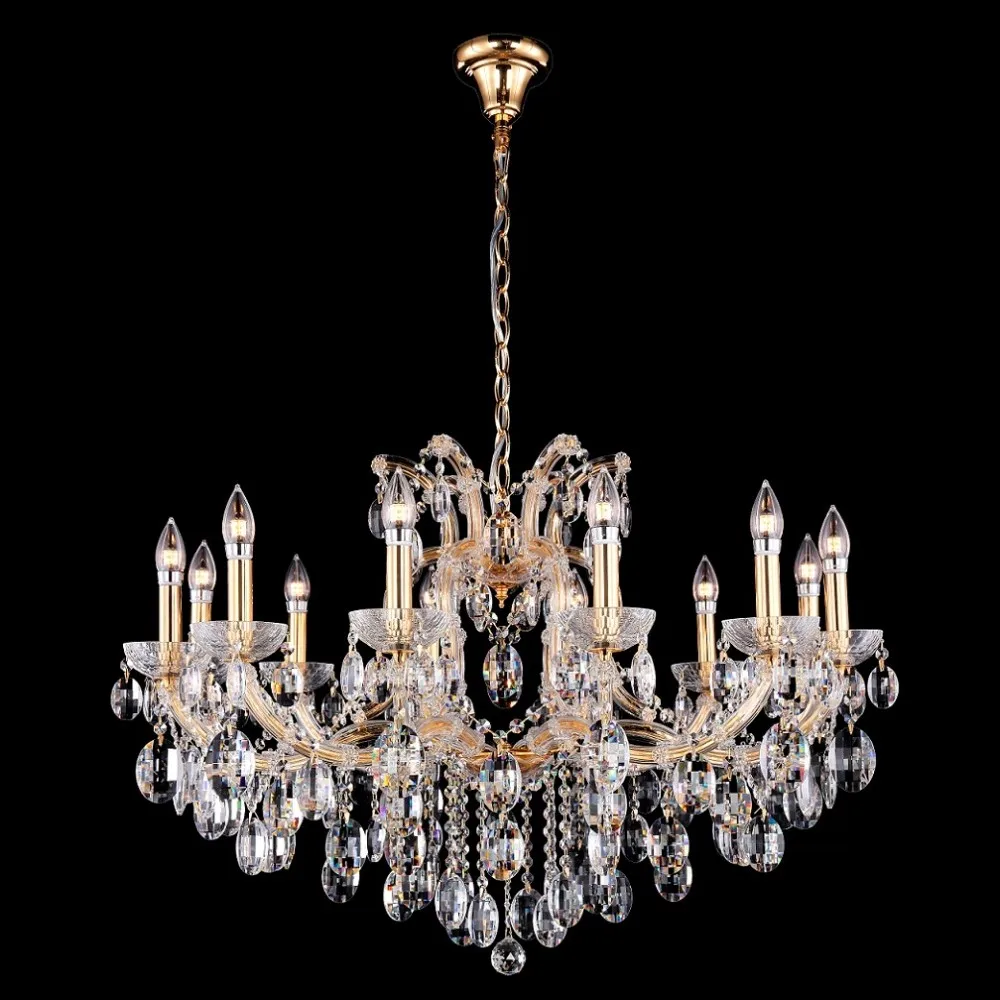 Подвесная люстра Crystal Lux HOLLYWOOD SP12 GOLD HOLLYWOOD (HOLLYWOOD SP12 GOLD)
