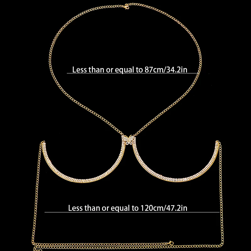 Женский бюстгальтер-бабочка с цепочкой сексуальное ожерелье женский аксессуар