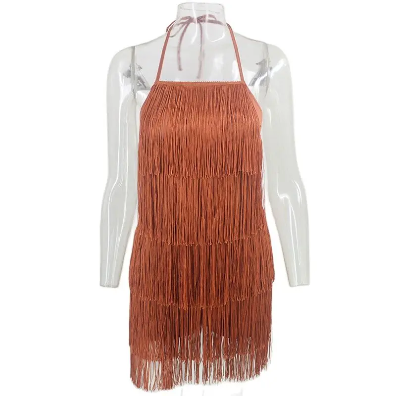 Yissang Sexy Rompers Women Tassel Short Playsuit backless mini Summer Club Overall Combinais