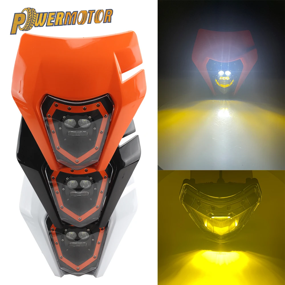 Led Headlights Motorcycle for KTM EXC XC SC XCW XCWF LED 2015-2022 12V 60W 30W Enduro Dirt Bike Headlamp Motocross Headlight