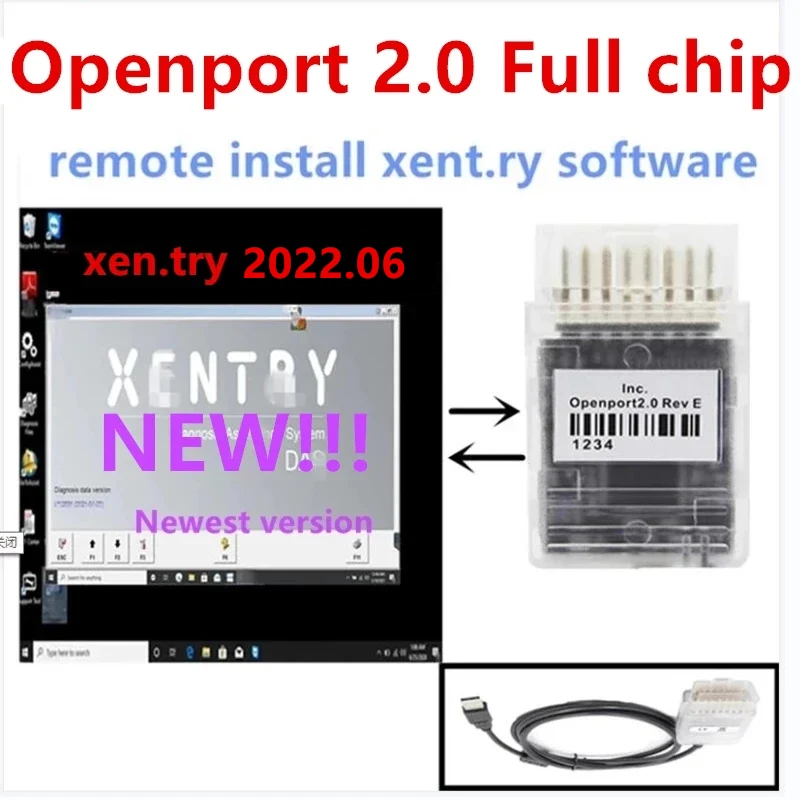 2022 06 оригинальный Tactrix ECU Openport 2 0 FLASH OBD2 xentry новейший инструмент для удаленной