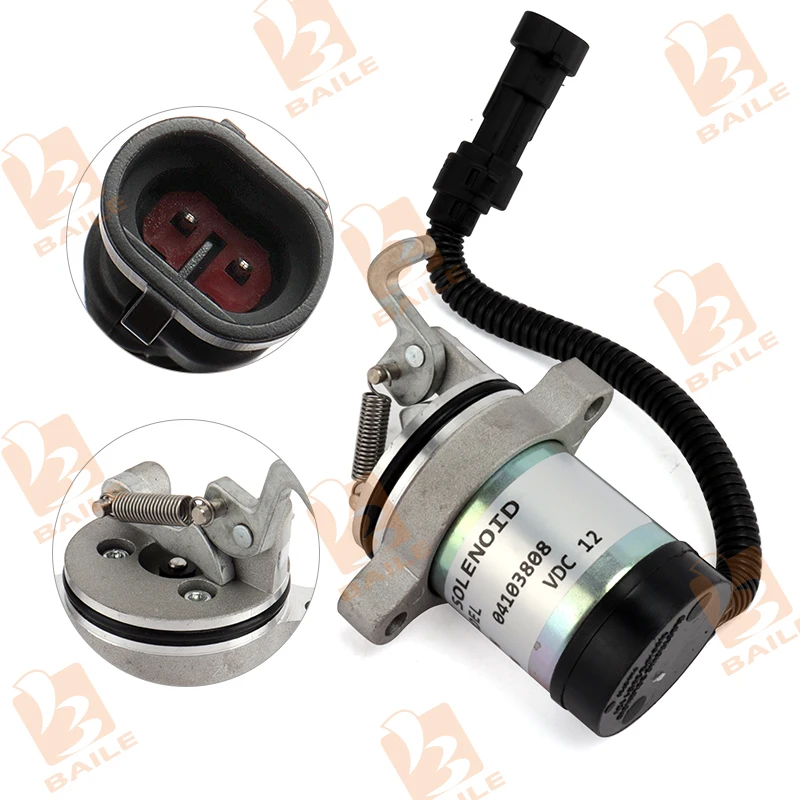 

12V Fuel Shutoff Solenoid 04103812 04103808 for Deutz F3L F3M F4L F4M 1011 2011 Engine