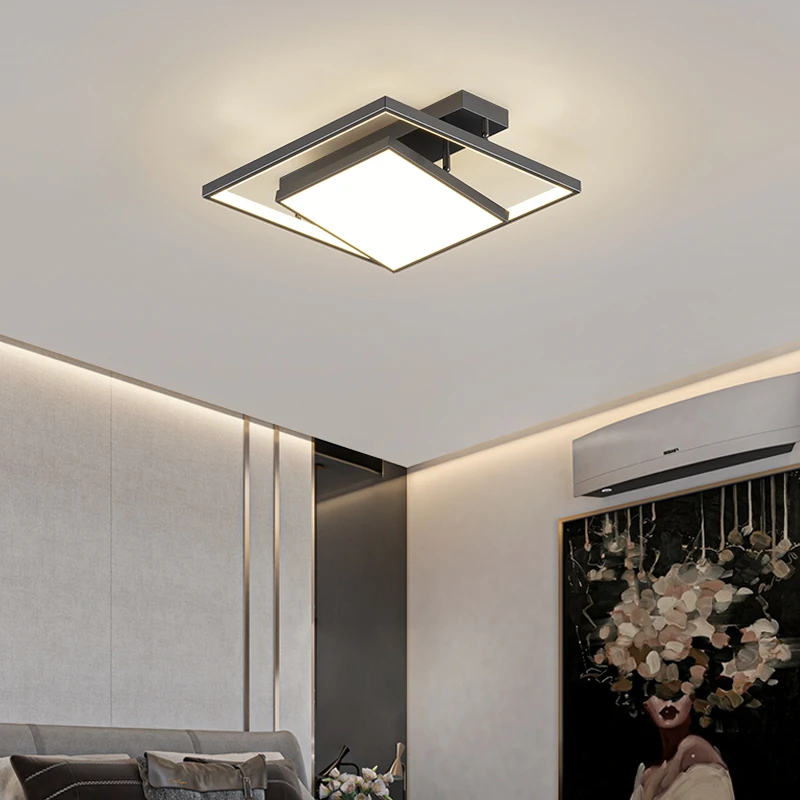 Современный потолочный светильник для гостиной спальни декор комнаты черная