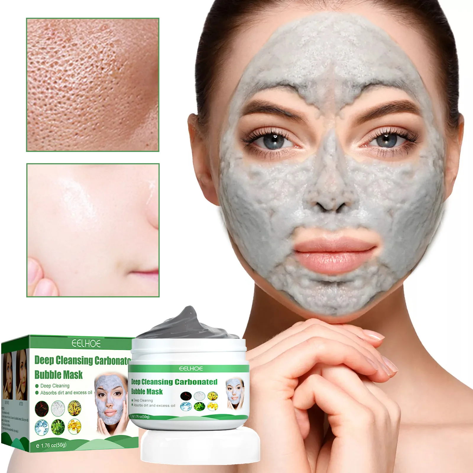 

Foam Facial Mask Remove Blackhead Anti-Aging Moisturizing Oil-control Whitening Depth-Replenishment Face Care Dropshipping
