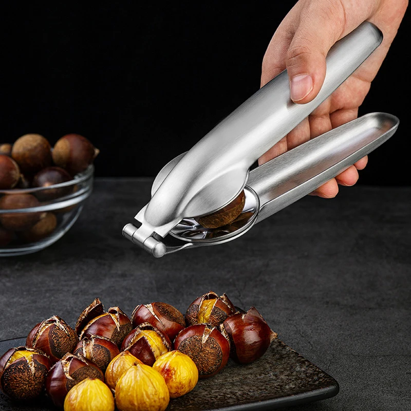 

2 в 1 нержавеющая машина для каштана ручная открывающаяся искусственная Кусачка для орехов кусачки кухонные инструменты