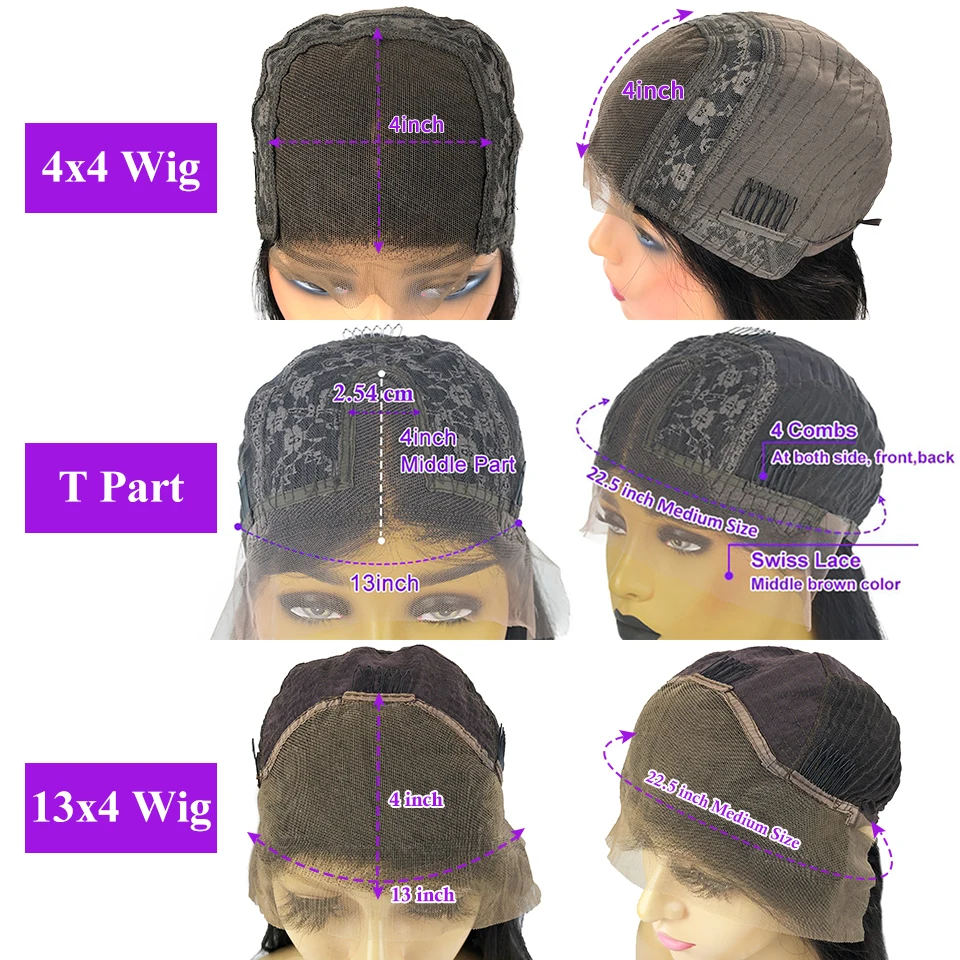 Парик Омбре 1B 613 из человеческих волос со светлыми кружевами HD прозрачные