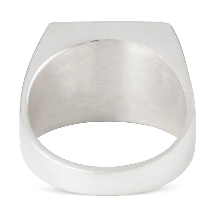 Мужское квадратное серебряное кольцо 925 пробы