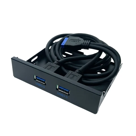 Планка на лицевую панель 2 порта USB 3.0 Espada EBrFr-2USB3 /панель лицевая в 3.5" отсек корпуса ПК/