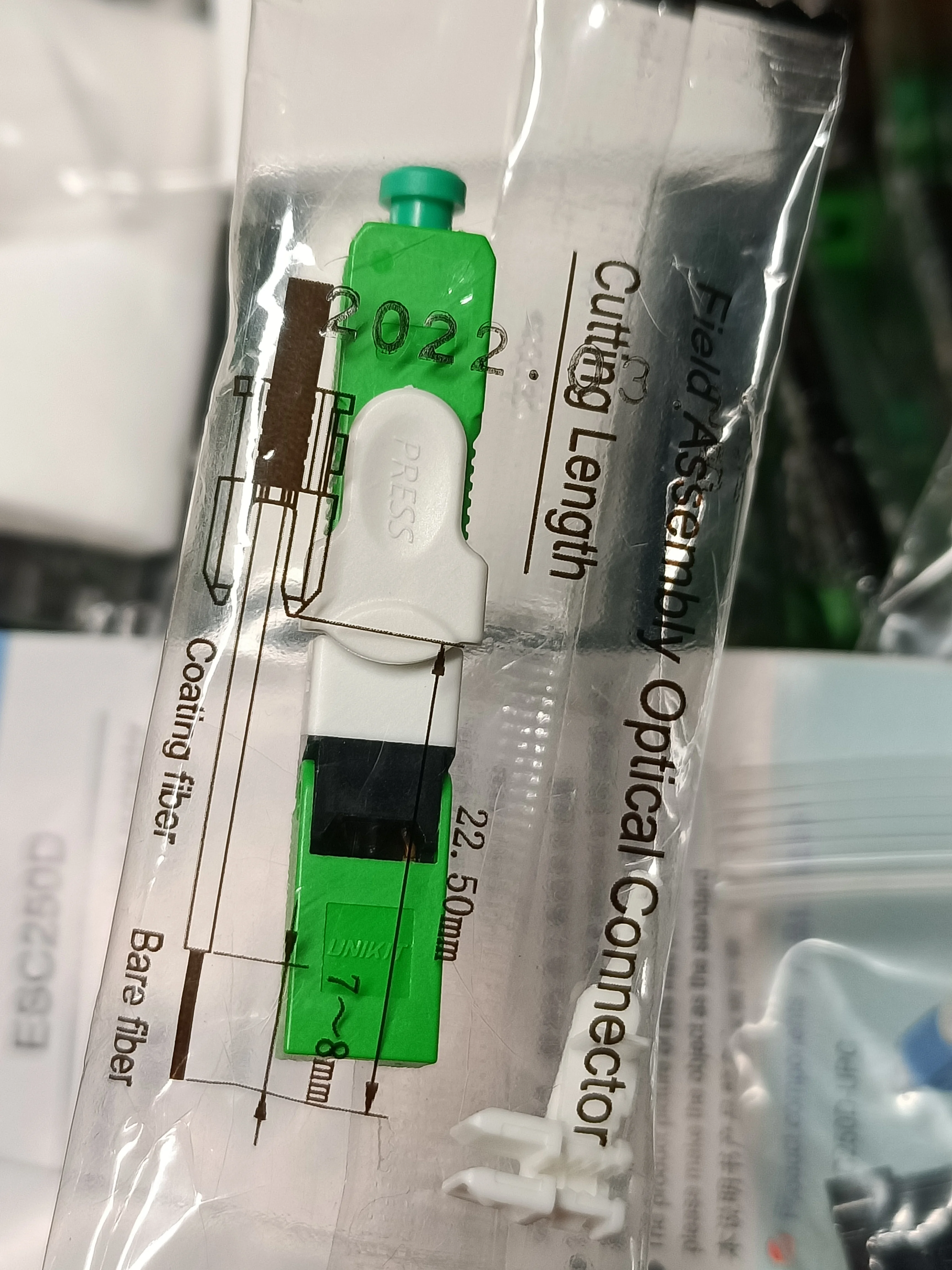 300 шт./лот FTTH ESC250D UNIKIT SC UPC одномодовый волоконно-оптический Быстрый полевой разъем