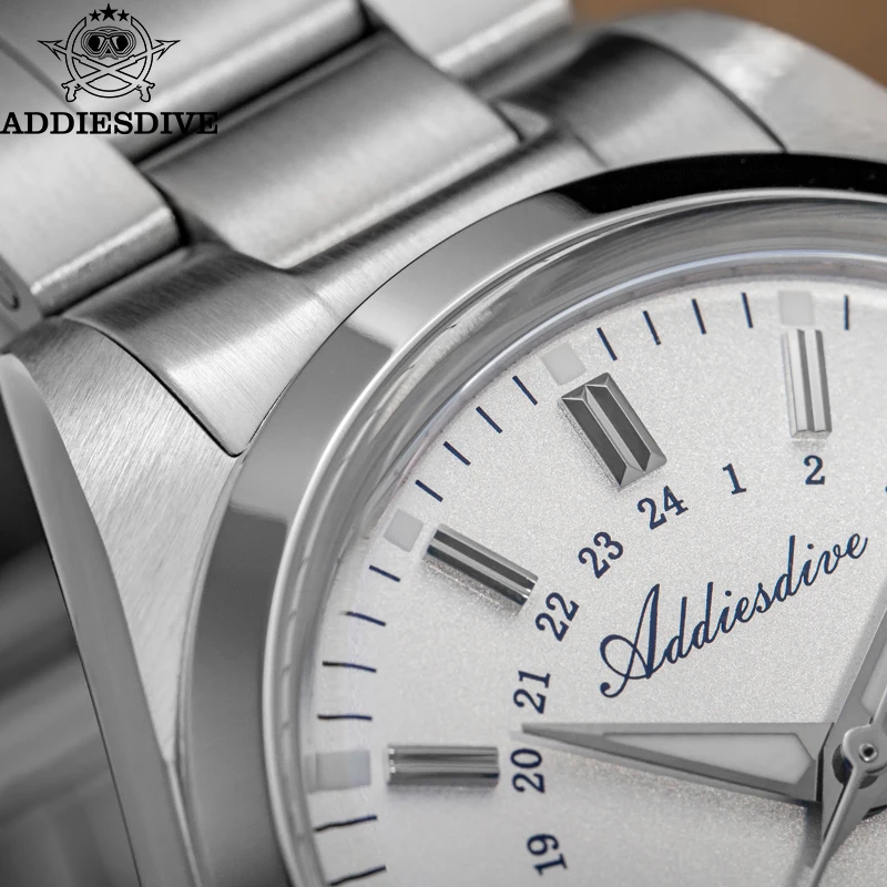 Фото ADDIESDIVE GMT 515-24H Кварцевые часы для женщин, новые, роскошные, 36 мм, водонепроницаемые до 100 м, спортивные, светящиеся, деловые, дайверские, стальные, женские часы №4
