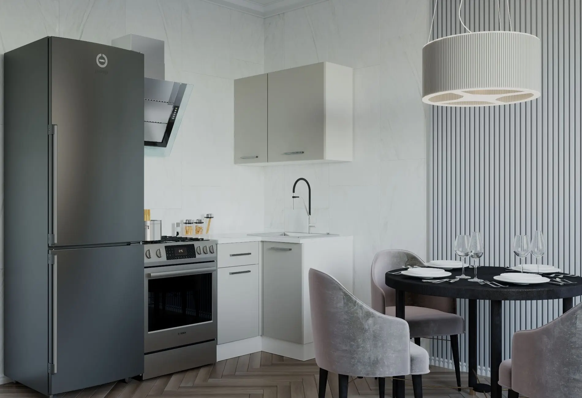 Кухонный гарнитур угловой Шампань-1000У