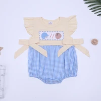 2022 new arrival baby girls one piece clothes cute bow floral rompers newborn toddler baseball snap closure jumpsuit for 0 3t