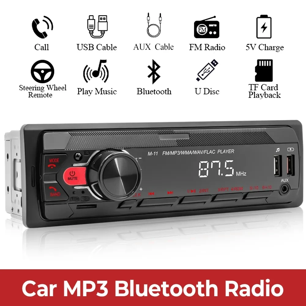 Uniwersalny 1 samochodowy odtwarzacz Stereo Din pojedynczy Din Radio samochodowe z Bluetooth 45 wx4 USB AUX In Dash jednostka główna odbiornik radiowy FM odtwarzacz MP3 samochodowy 1 Uniwersalny 1 samochodowy odtwarzacz Stereo Din pojedynczy Din Radio samochodowe z Bluetooth 45 wx4 USB AUX In Dash jednostka główna odbiornik radiowy FM odtwarzacz MP3 samochodowy 1