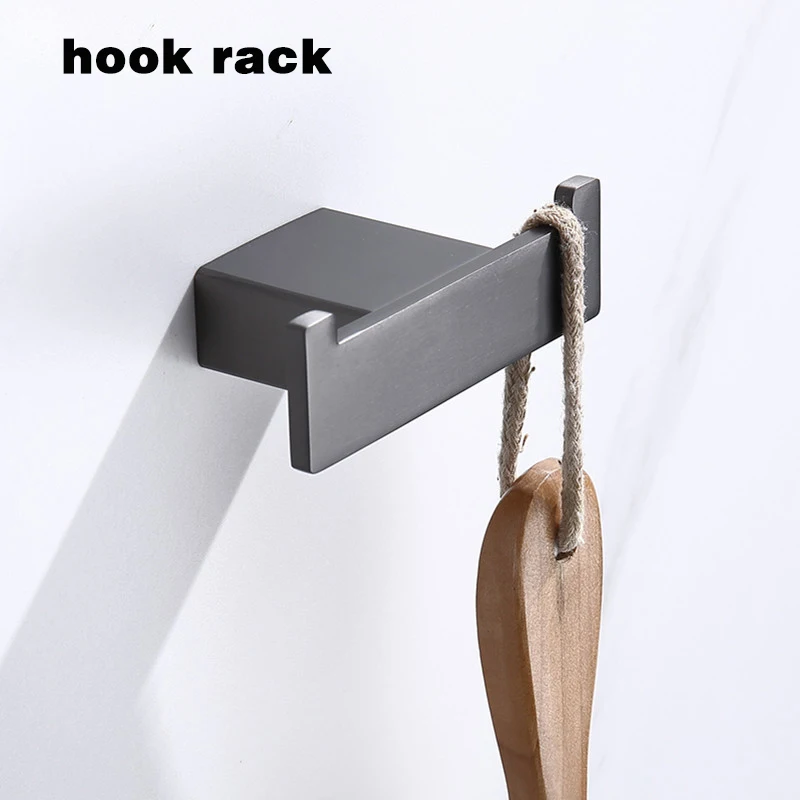 

Nordic Style Gray Coat Hook Bathroom Door Single Hook Mop Hook Rack