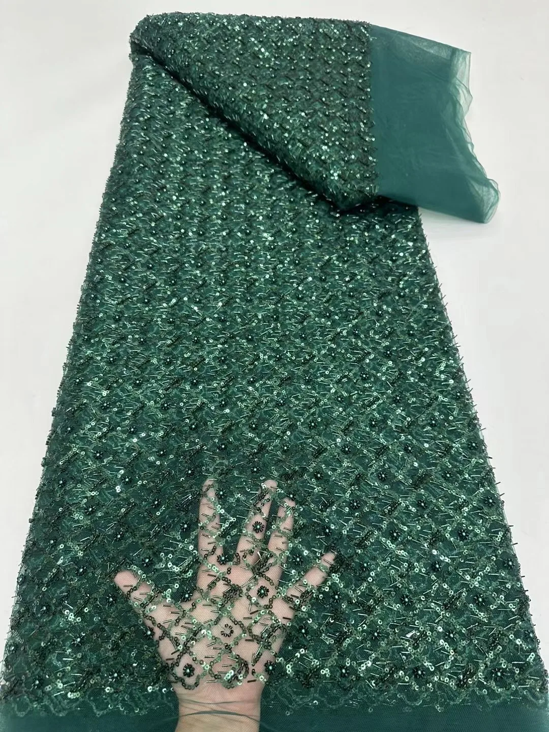 Новинка 2024 африканская кружевная ткань с блестками Высококачественная вышивка 3D