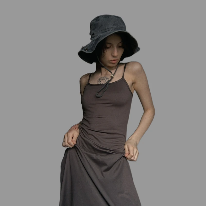 

Woman Summer Dress Female Elegant Bodycon Sexy Sleeveless Spaghetti Strap Solid Maxi Dresses 2023 Fashion New In Vestidos