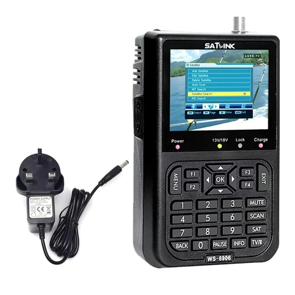 Фото SATLINK WS6906 3.5-дюймовый портативный ЖК-дисплей с высокой четкостью изображения, цифровой измеритель сигнала спутникового приема с отображением данных №1