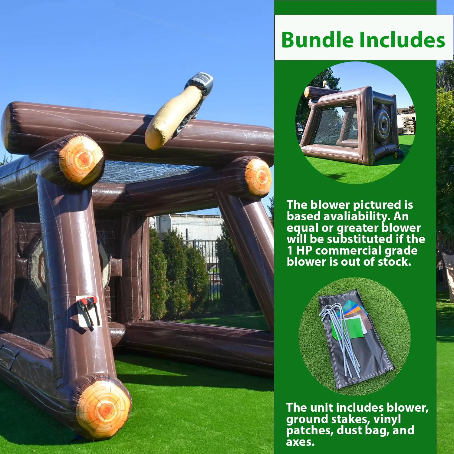 13-футовая игра для метания надувных топоров (с вентилятором и пенопластовыми