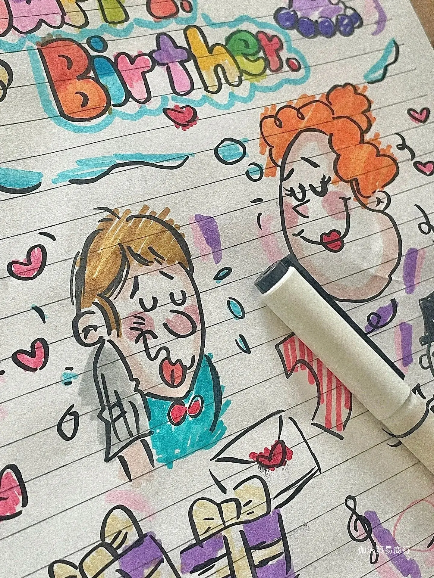 Красивая Мягкая Голова Школьная КаллиграфичесКая Ручка Цветная DS827