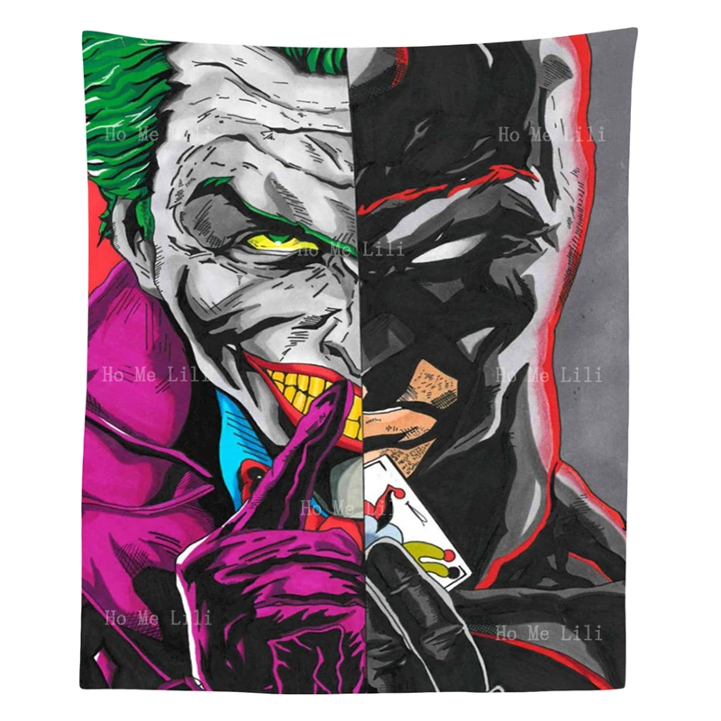 

The Rage Clown Prince Sexy Mad Girl Joker And Bat Hero Popular Comics Villain Wall Art Tapestry By Ho Me Lili For Home Decor