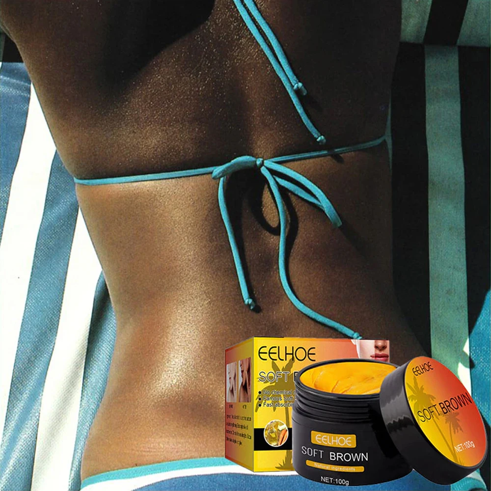Summer Skin Self Tanning Gel Face Body Bronzer Sunless Self Tanner Cream Natural Glow Soft Brown Lotion Beach Care Products 100G