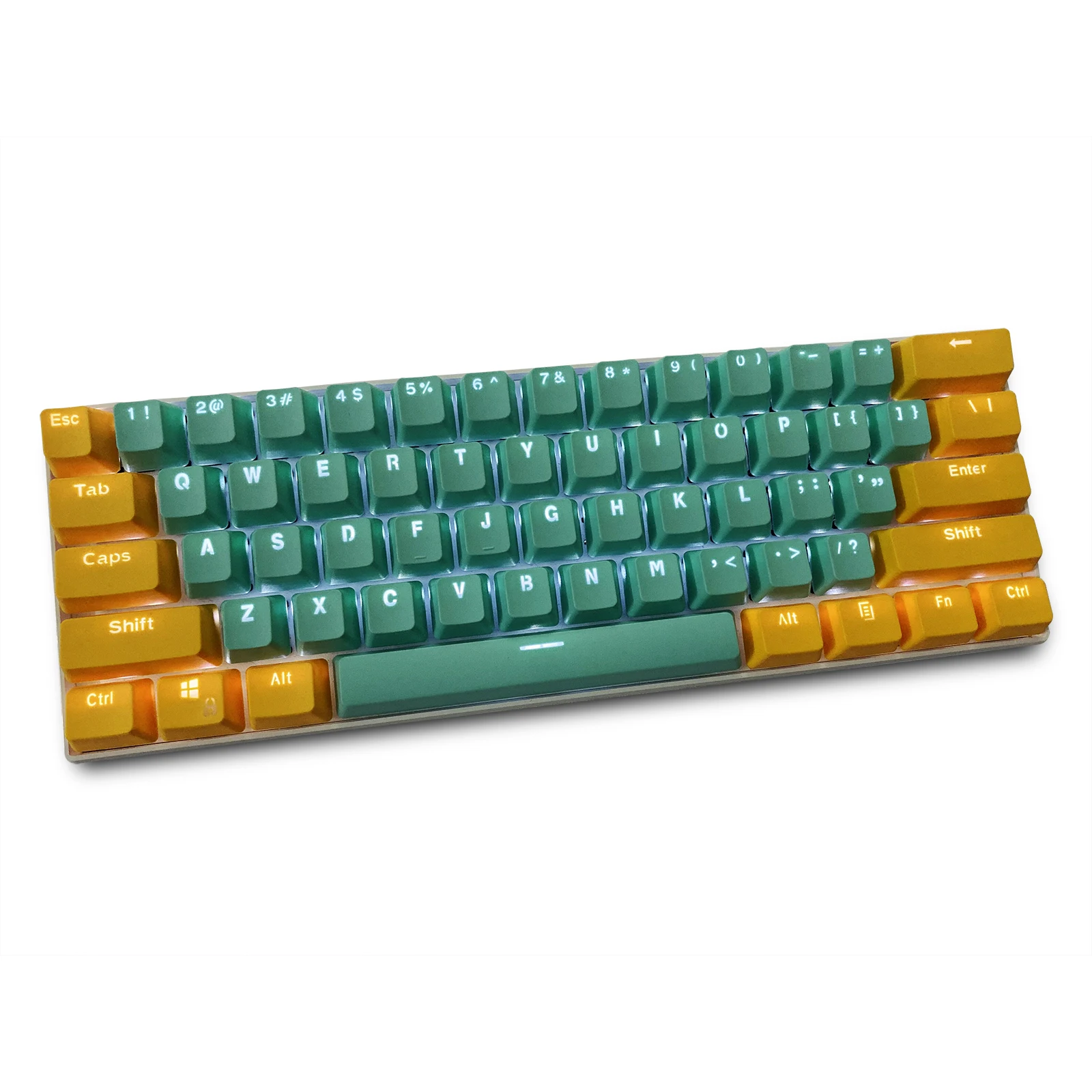 

Колпачки для клавиш RK 61, колпачки для клавиш OEM из материала PBT, двухцветные механические колпачки для клавиатуры с подсветкой (продаются тол...