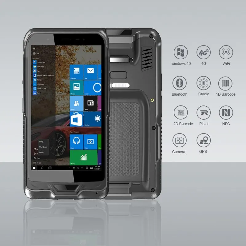 

6 inch Windows 10 Rugged Handheld OS Tablet PDA Terminal Barcode Reader Scanner 1D 2D Honeywell Scanner