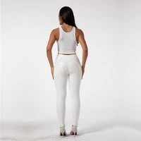 shascullfites push up pants faux leather white pants pu trousers high waisted pleather stretch for winter gift for girlfriend
