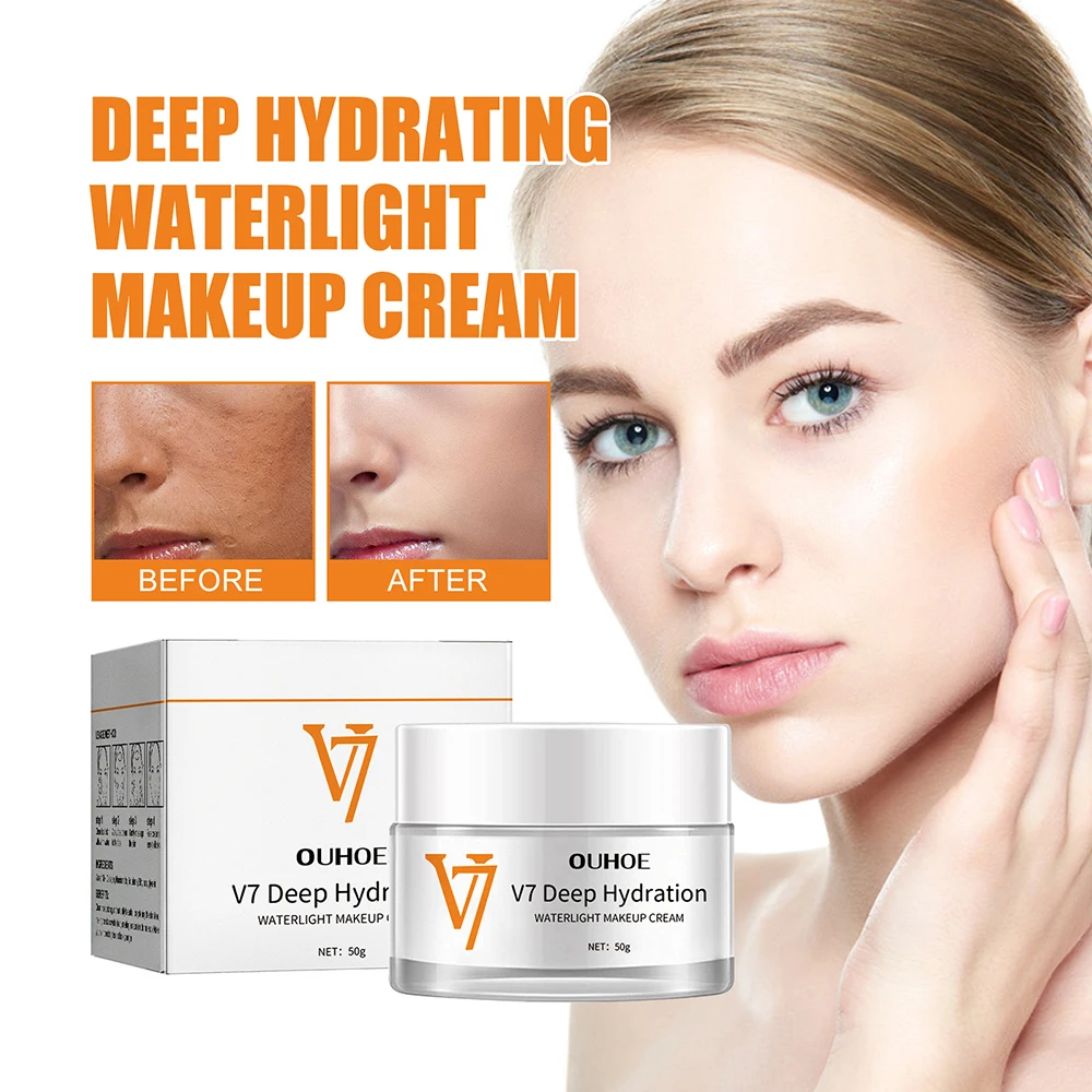 

50g Quick Whitening Face Cream Long Lasting Moisturize Oil Control Skin Care Cover Pores Acne Nude MakeUp Base Brighten