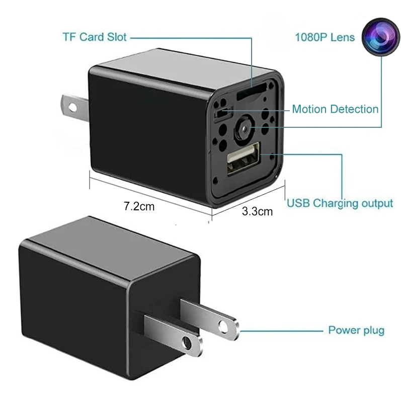 1080P HD беспроводная мини камера безопасности s с Wi-Fi Usb зарядное устройство Videcam видео регистратор App Remote Monitor (art.: 3920bcdfa6285) - 3920bcdfa6285