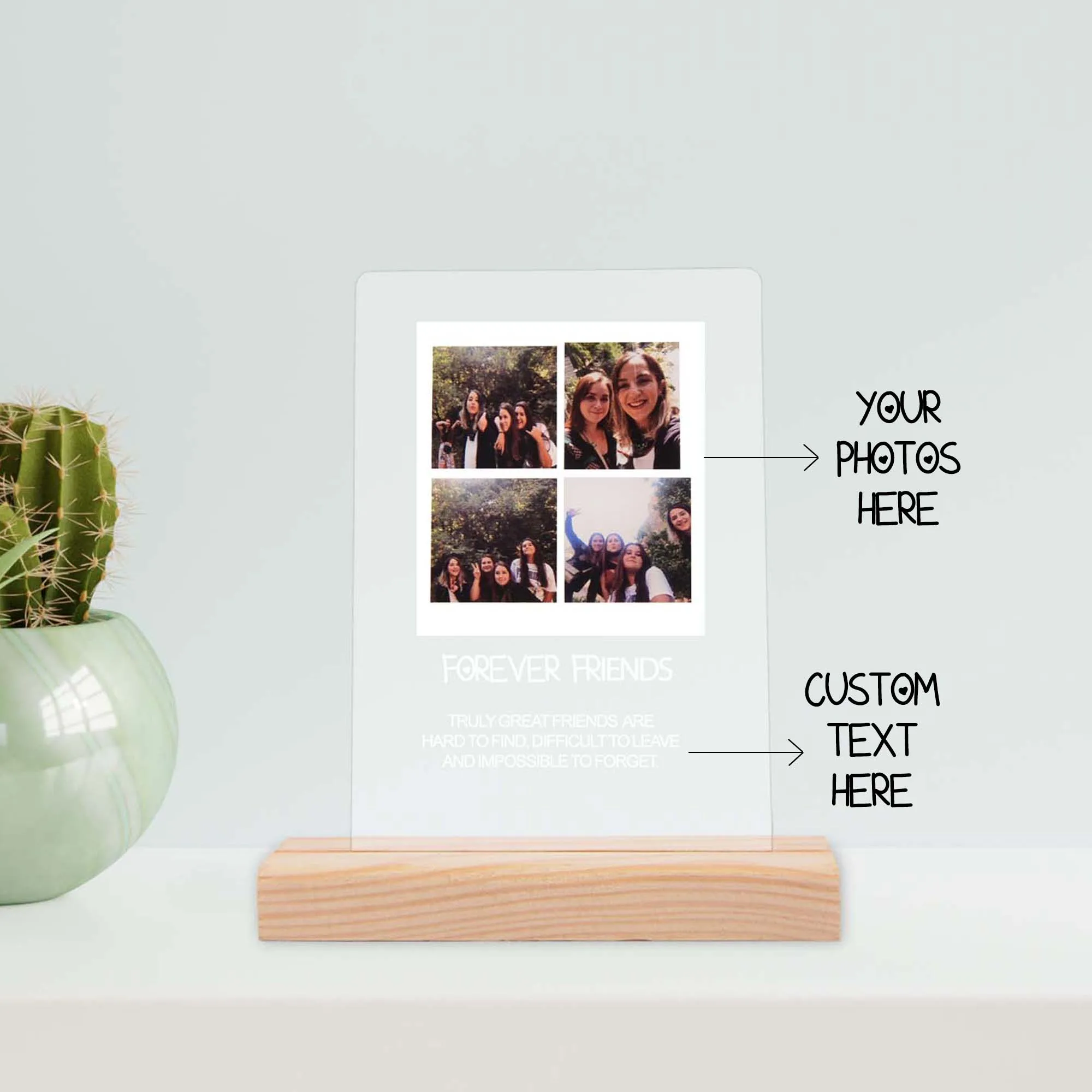 Custom Photo Plaque Best Friend Birthday Gift Acrylic Anniversary Wedding Personalized Board For Boyfriend Girlfriend Dad Mother