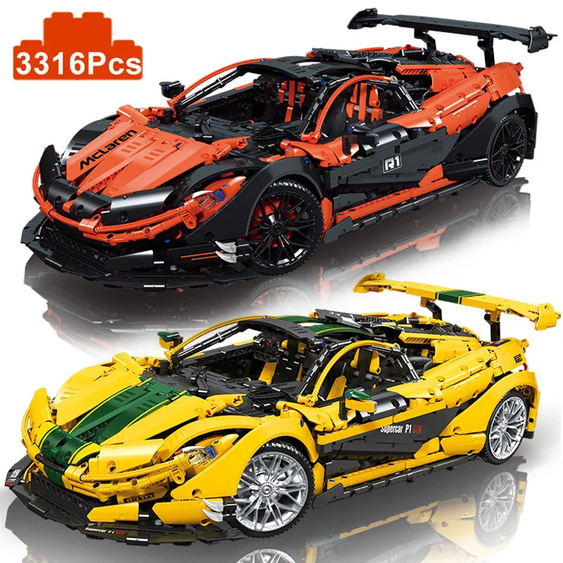 

Technical 3316Pcs Famouse P1 Racing Sport Car Model Building Blocks City Speed Vehicle Supercar Bricks MOC Toys Kids Adult Gifts